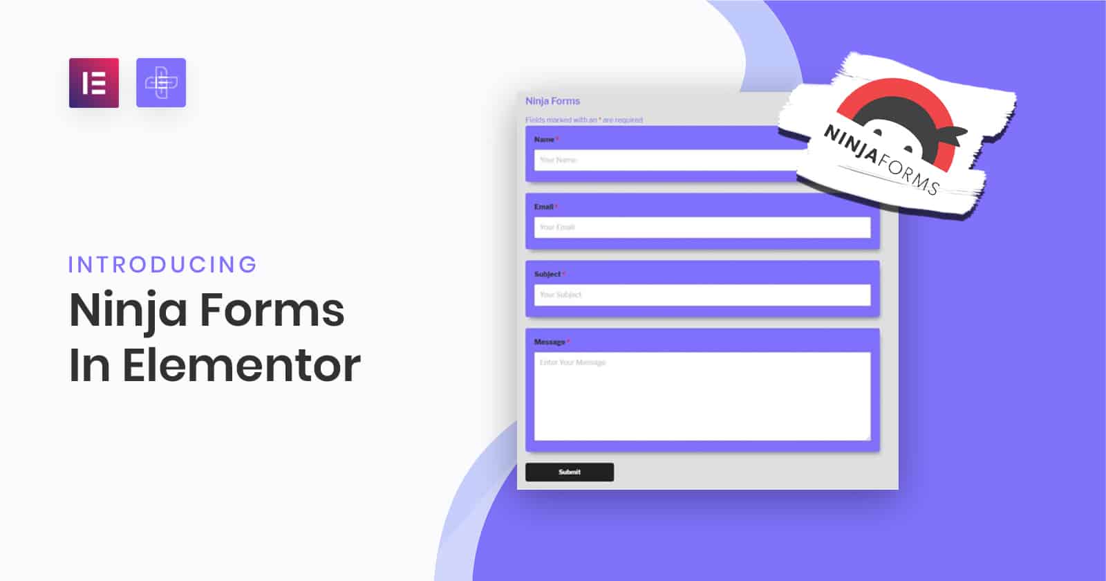 Ninja Forms widget for elementor | The Plus Addons for Elementor