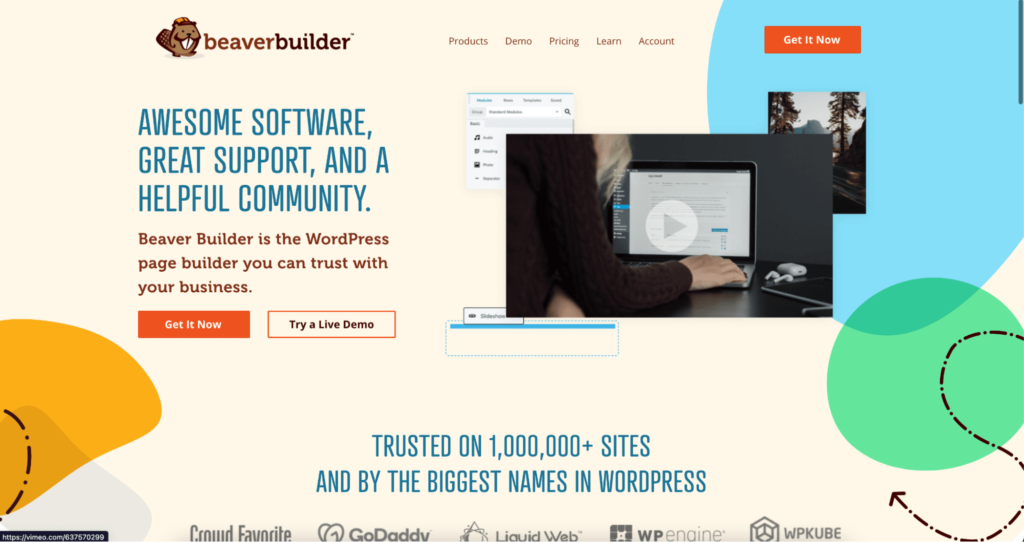 beaver builder homepage