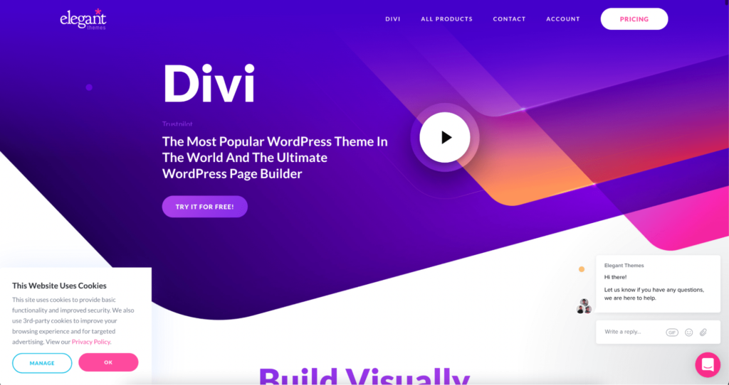 divi theme and page builder homepage