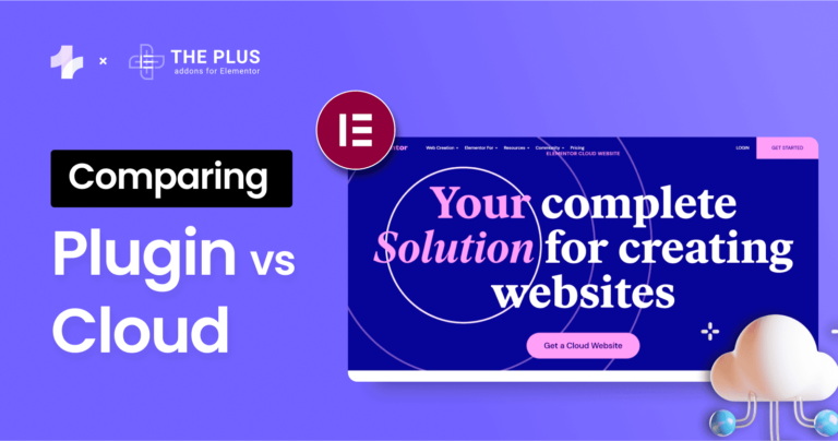 elementor cloud vs plugin featured image