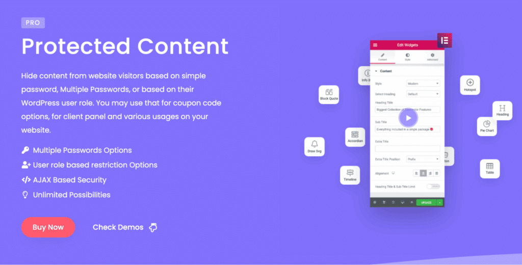 protected content widget tpae