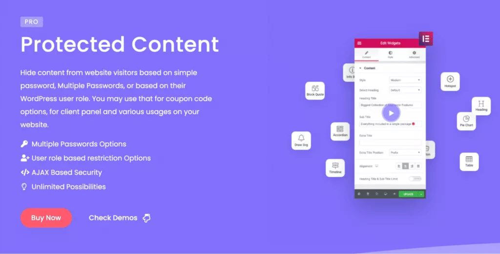 protected content widget tpae