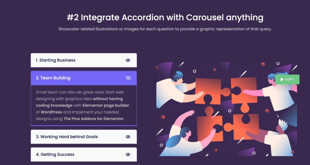 accordion widget tpae