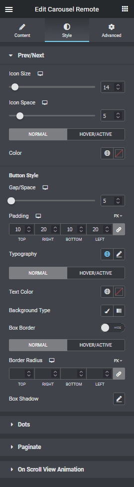 carousel remote style