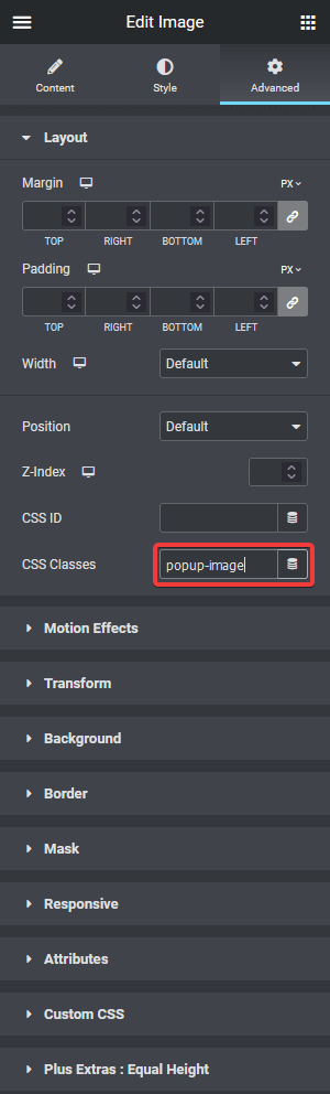 image widget class