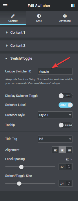 switcher unique id