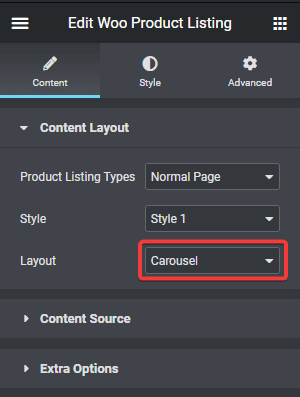 woo product listing layout