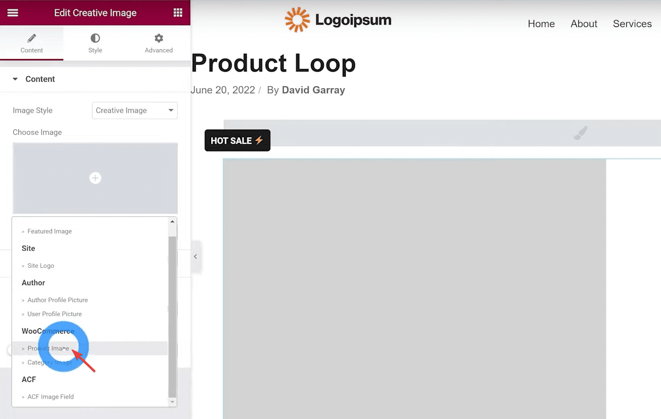 dynamic product image