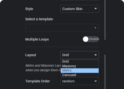 Multiple Custom Loop Style