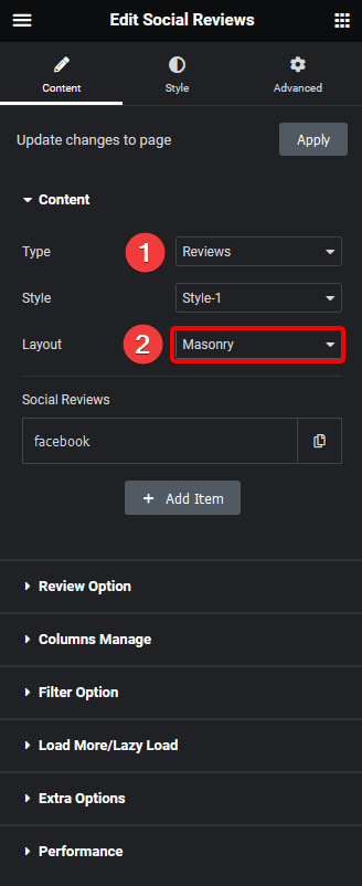 social reviews masonry