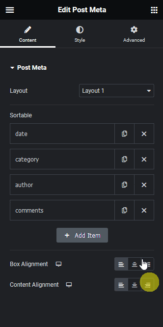 post meta author