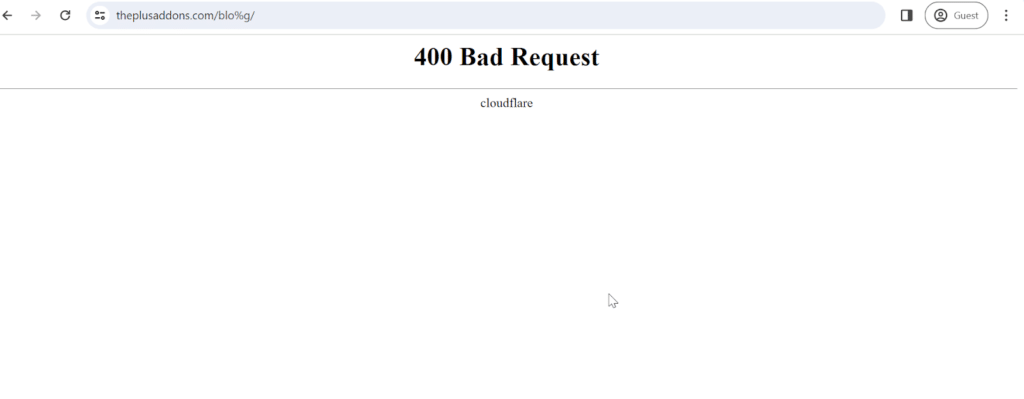 Fix 400 Bad Request Error