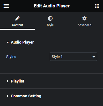 Audio Player Style