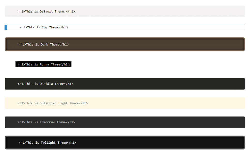 Syntax Highlighter Demo Styles